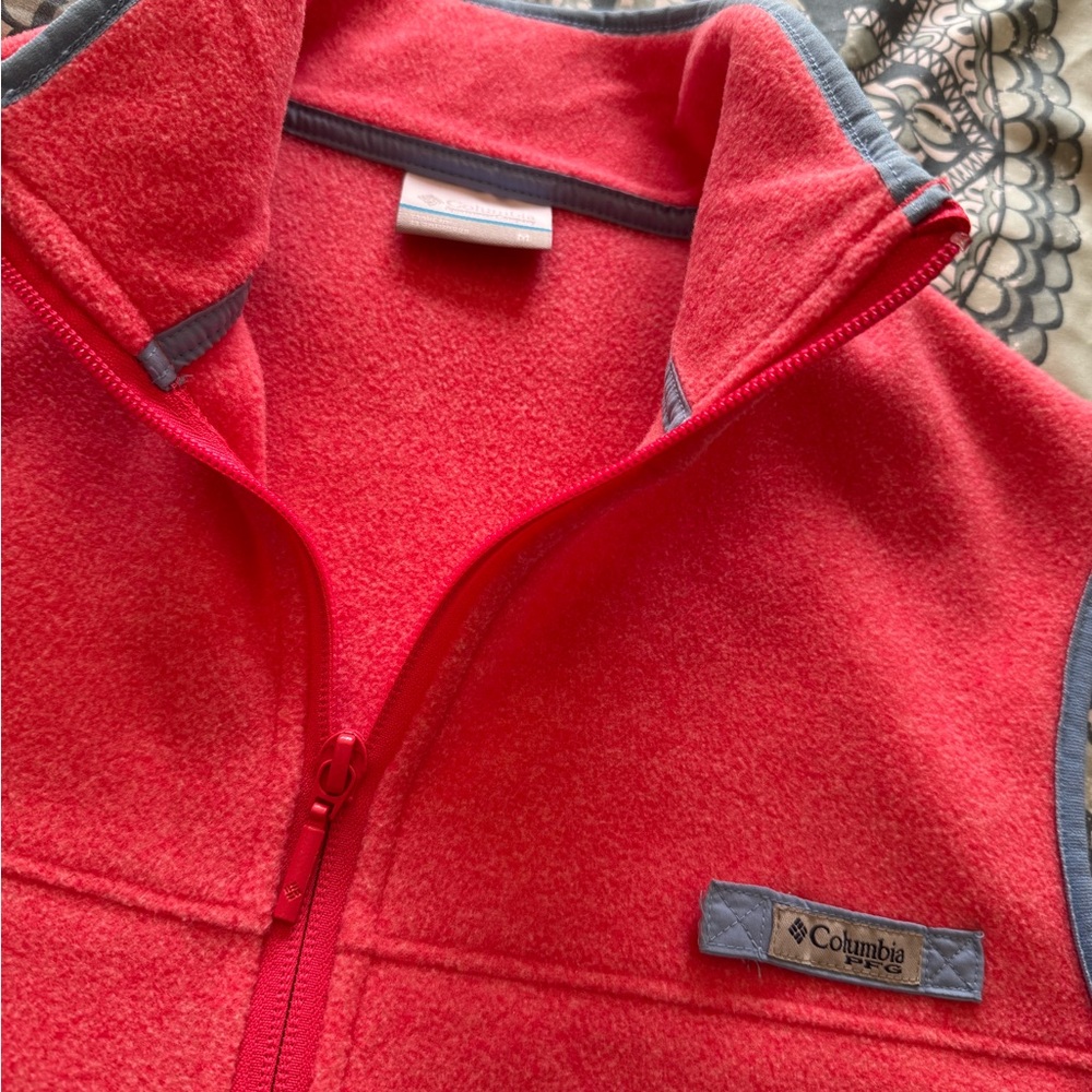 Columbia Vibrant Pink Fleece Vest - Picture 2 of 3